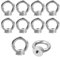 Laughhe 10 Stück 304 Edelstahl Ringmutter M6 Augenmuttern Ösenmutter Ringmuttern Innengewinde Heben von Zubehör Ringförmige Hardware für Seilmontage, Silber