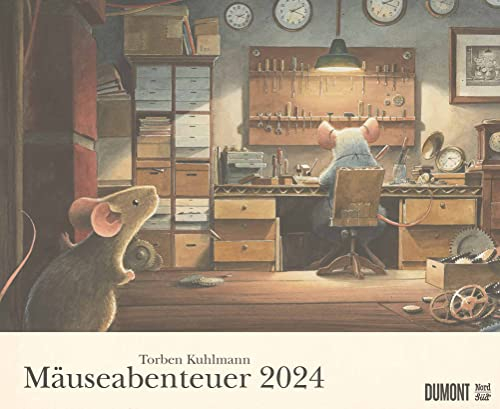 DUMONTTorben Kuhlmann Mäuseabenteuer Wandkalender 2024, im Format 52 x 42,5 cm, Monatskalender mit Illustrationen aus Bestsellern, Wandkalender