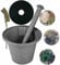 Rock Crusher Mörser und Stößel, Gusseisen, Erzzerkleinerererz, Gewürzmühle, thailändischer Mörser und Stößel (großer Durchmesser 16,5 cm)
