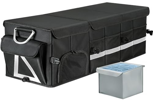 WINHUNT Kofferraum-Organizer, Auto-Aufbewahrungs-Organizer mit wasserdichter Tasche, zusammenklappbar, mehrere Fächer, Organizer für Auto, SUV