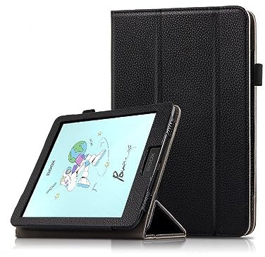 Étui de protection en cuir pour BOOX Nova Air C 7,8 avec mise en veille/réveil automatique (noir)
