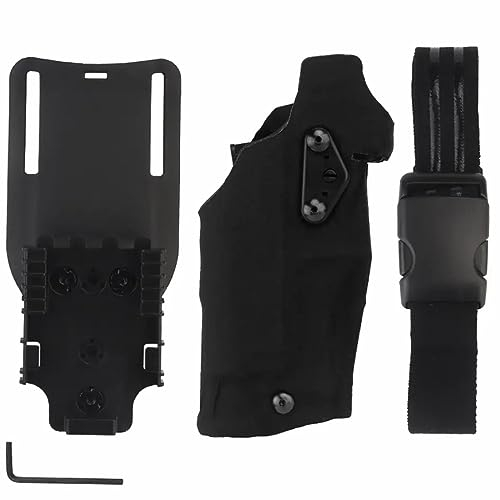 Fotrsta Funda para Pistola Táctica, Funda para Muslo Pierna Derecha De Liberación Rápida para Glock 17/19 Compatible X300 X300U para Juegos Militares, Paintball, Entrenamiento O Cosplay