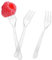 Zukent Biodegradable Plastic Forks - Clear Tasting Forks, Heavy Duty, Perfect for Mousse, Dessert Pudding, Picnics & Parties - 100Pcs