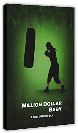 ZAPORA Million Dollar Baby-Filmposter auf Leinwand, Poster, Wandkunst, Dekor, Bild, Gemälde für Wohnzimmer, Schlafzimmer, Dekoration, Rahmen-Stil, 60 x 90 cm