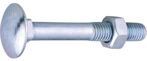 Boulon Japy - Viswood - Tête ronde collet carré - TRCC - Acier zingué - 7 x 60/20 mm - Boîte de 100
