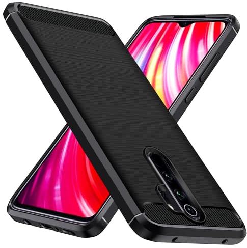 iVoler Cover per Xiaomi Redmi Note 8 Pro, [Protezione Antiurto di Grado Militare] Custodia Sottile Morbida in Silicone TPU Anti-Impronte Anti-Graffio Protettiva Case, Nero