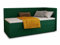 Boxspringbett Flame mit Bettkasten - Einzelbett mit Bonell-Matratze und Topper, Polsterbett, Universelle Bettseite, Bett, Schlafzimmer, Kinderzimmer (Grün (Kronos 19), 100 x 200 cm)