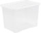Clear Plastic 4l/7L/11L/14L/25L/32L/37L/45L/60L/80L WHAM Crystal Storage Box with Lid Multi Us Home Office & Workplace Stackable Strong Boxes (Plastic, 60L)