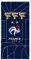 FFF Construction Serviette de Bain et de Plage | 100% Coton | Oeko-TEX | 75x150 cm | Imprimé Homme | Bleu Marine