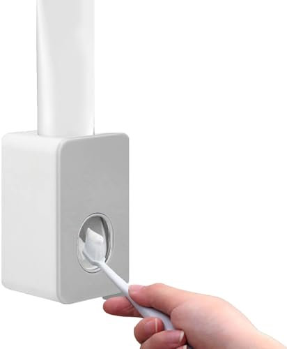 Zahnpasta Squeezer, Wandbefestigung Zahnpasta Halter Zahnpasta Dispenser Automatische Zahnpasta Dispenser Zahnpasta Squeezer für Erwachsene für Badezimmer(Grau)