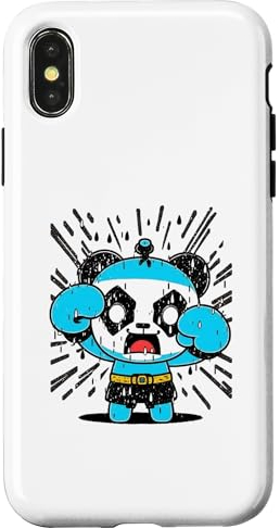 Hülle für iPhone X/XS Wütender Pandabär Boxer Boxkampf Ring Kämpfer Panda Bär