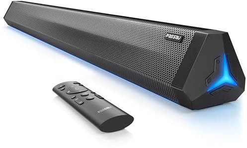 Passau Soundbar da 35 pollici per Smart TV Speaker con connettività Bluetooth 5.3 Opt/USB/AUX, Display LED, 3 modalità DSP, Soundbar TV per Home Cinema, Audio, PC, proiettore