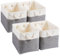 Mangata Aufbewahrungsbox,(33x33x33cm) Aufbewahrungskorb Stoff, Box in Würfel für Kallax Schrank, Regal, und Kleidung(Kaltes Grau, 4er Pack)