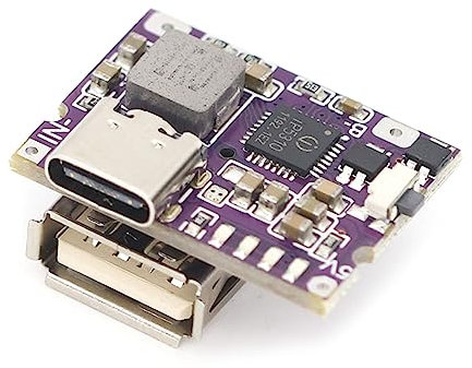 Pnuokn 5 V 3,1 A Typ-C USB-Konverterplatine, Power-Module, mobiles Powerbank-Zubehör mit 4 LED-Anzeigen, Mini-Typ-C-Lade-Motherboards