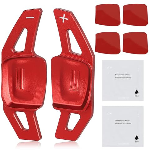 efuturetime Estensioni Shift paddle per Volante di Alluminio per V_W Volante Decorazione, Rosso