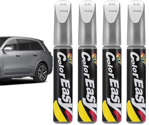 Carreneu 4PCS Lackstift Silber Lackstift Auto Silber Lackstift Auto Reparatur Lack Auto Pinsel Auto Kratzer Reparatur Stift Autokratzer Reparaturmittel Autolack Reparatur Für Autos Reparaturwerkzeug