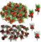 Ayuanb 20 STK Tannenzweige Künstlich, Kleine Tannenzapfen und Mini Rot Holly Beeren, eihnachten Tannenzweige Tischdeko,Tannenzweige mit Zapfen Weihnachtszweige Künstlich Deko
