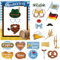 BETESSIN Oktoberfest Fotobox Accessoires - inkl. XXL Fotorahmen und 23x Oktoberfest Foto Requisiten - Bayrische Deko Fotobox Requisiten - Oktoberfest-Party Dekoration
