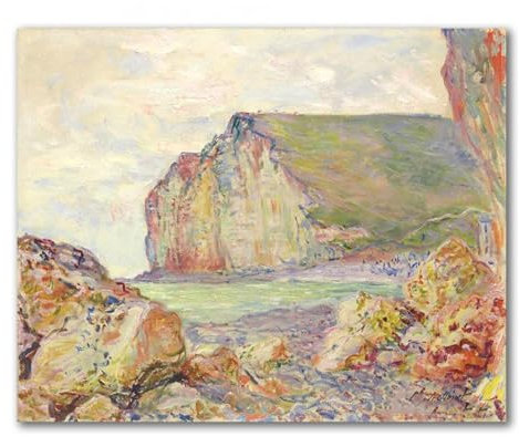LXURY Berühmtes Gemälde auf Leinwand – „Cliffs of Petit-Dalles“ Wandkunst Leinwand drucke klassische Reproduktions Poster für Wohnzimmer, Heimdekoration 80 x 100 cm rahmenlos