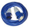JCE 32AMP PLUG + SOCKET Connected to a HEAVY DUTY Arctic Blue Extension Lead Hook Up 6MM 48amp rated cable, 3 Pin 240V (20M)