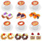 Alovez 24 Stück Mini Food, Miniatur Puppenhaus Lebensmittel Set, Wichtel Essen, Miniatur Lebensmittel Kaffeetasse Kuchen Dessert, Miniatur Zubehör für Miniküche, DIY-Mikrolandschaft, Mini-Teeparty