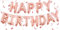 Rosegold Happy Birthday Ballons Banner,Happy Birthday Luftballon Girlande 16 Zoll Silver Folie Happy Birthday Folienballon Luftballon Helium Ballon Geburtstagsballon Banner für Geburtstag Party