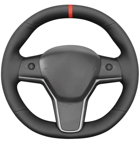 MEWANT Housse de Volant à Coudre pour Tesla Model 3 Tesla Model Y | Sur Mesure pour Tesla Model 3 / Model Y 2017-2023 Respirant Pour Volants Chauffants Durable