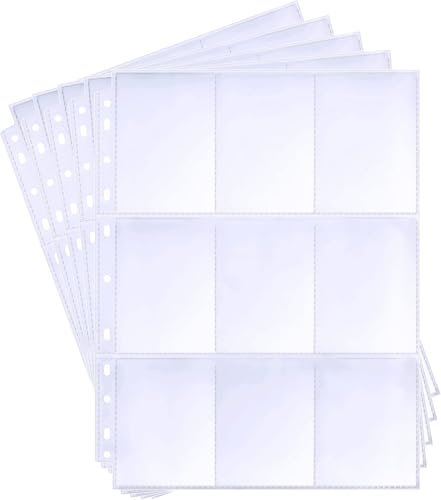 60 Pagine Raccoglitore Carte Collezionabili, 1080 Tasche Album Carte con 11 Fori, Trasparenti Buste per Trading Card, Fotocarte, Giochi e Collezione