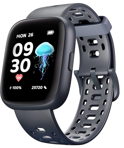 Enfit Kids Smart Watch 1.83 Fitness Tracker for Boys Girls | Heart Rate Sleep Monitor,80 Sports Modes, Pedometer, IP68 Waterproof,Step Counter Activity Tracker Gift for Teens Ages 6-12