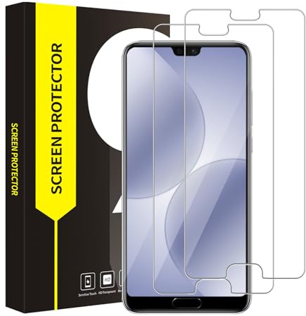 Bodyguard 2 Stück Schutzfolie für Panzerglas für Huawei P20 Pro, 2.5D Runde Kante Hülle Freundllich Hohe Klarheit Fingerabdruck-ID 9H Härte Dauerhaft Stoßfänger P20 Pro Displayschutzfolie