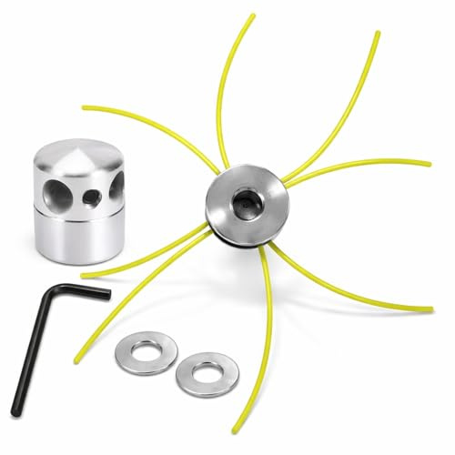 topolenashop Testina Decespugliatore in Alluminio con 4 Fili Nylon 3.0 mm, Attacco Universale M10x1.25, con Accessori Inclusi, Testina Taglio per Tagliabordi e Decespugliatori | VG12227