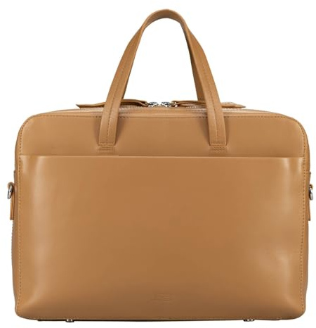 Jost Leder Laptoptasche Businesstasche mit Laptopfach Arva Business Bag Toffee hellbraun