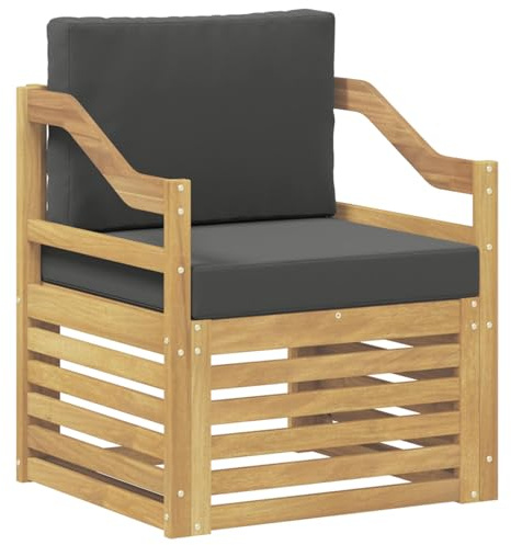 vidaXL Outdoor-Sofa Polyester Weiß und Anthrazit, Moderne Outdoor-Couch, modulare Möbel, wetterfestes Gartenlounge, Bequeme Terrassen-Sitzgruppe