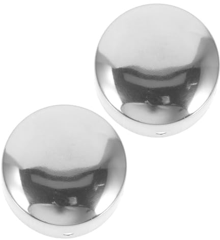 38mm Handrail End Caps Silver Cover Round Stainless Steel 2pcs | Random Screw Accessory, Smooth Finish with Neat Edge Protection, Suitable for Outdoor Projects and Household Use