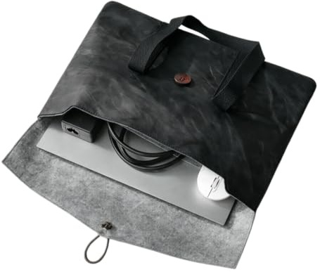 Laptoptasche mit Griff, Innenfutter aus Filz, doppellagig | Tasche für Laptop, Computer, PC, Dokumente, Büro, Business, Pendeln, Meetings