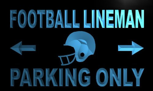 ADVPRO m323-b Football Lineman Parking Only Neon Light Sign Barlicht Neonlicht Lichtwerbung