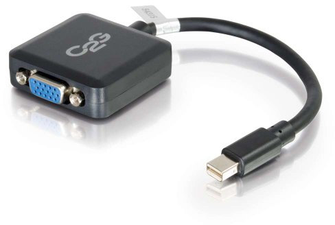 C2G/Cables to Go 54315 8 en Adaptateur Mini DisplayPort vers VGA – Convertisseur mâle vers Femelle Active Noir