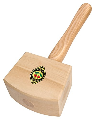 Kirschen, Martello da falegname con testa in legno di faggio chiara e manico in legno di frassino, 160mm