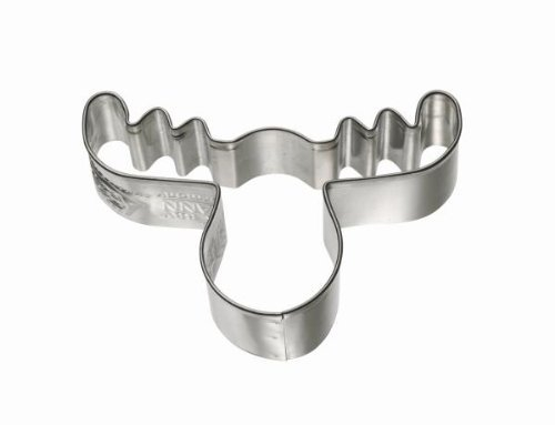 Keks - Ausstechform/PlätzchenformELCHKOPF (6,5 cm/Edelstahl - Rostfrei)