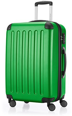 HAUPTSTADTKOFFER - SPREE - Hartschalen-Koffer Trolley Rollkoffer Reisekoffer, 4 Doppel-Rollen, 65 cm, 74 L, Grün
