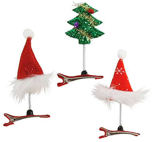 6-TLG. Set Haarclip Weihnachten - Weihnachtskopfschmuck -Weihnachtshaarclip Weihnachten