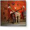 Modern Wanduhr Tiere Giraffen Zoo Familie 40x40cm Quadrat Groß Wand Uhr Glas Analog Zimmeruhren Küche Büro Wohnzimmer Glasuhr Wall Clock Dekoration Design Wanddekoration Küchenuhr C4AC40x40-2643