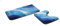S&S-Shop Badematte Set | Blau | Wave | mit Ausschnitt | 2 teilig | rutschfest | WC-Vorleger 50 x 45 cm | Badvorleger 50 x 90 cm | Badteppich | Teppich | Bad | Badezimmer