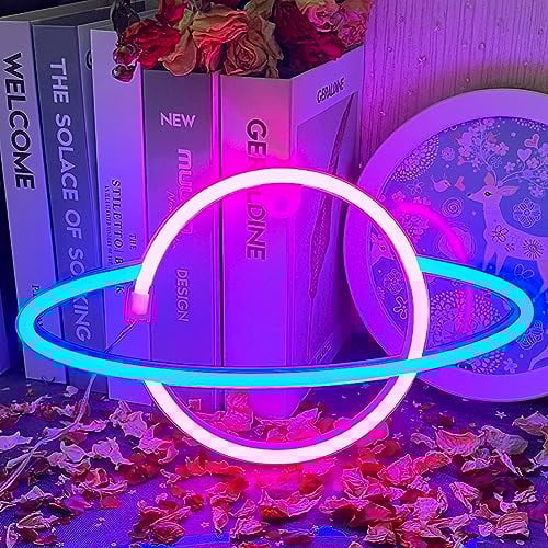 Planet Neon Schild Planet Zeichen Planet Neon Neonlicht Bar, Party Neon Raumdekoration Weihnachtsgeschenke