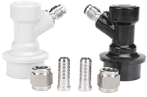4 Stück Gewinde Ball Lock, Threaded Ball Lock-Keg MFL Trennt Set Kugelverschluss-Keg-Fittings mit Schlauchschellen Kunststoffverbinder, Kugelverschluss-Trennsatz, Stecker mit Adapterklemme