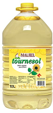 Huile de Tournesol MAUREL 10L/Bidon - Huile De Friture De Qualité Supérieure Avec Anti Moussant - (1)