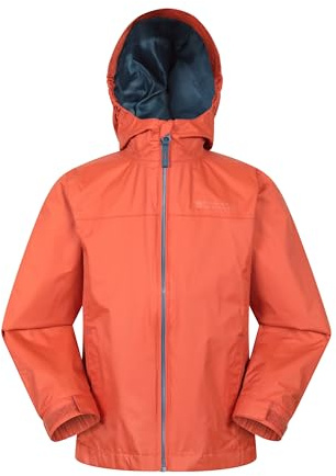 Mountain Warehouse Torrent Kids Waterproof Rain Jacket | Lightweight & Breathable Raincoat for Boys & Girls, Hooded & Taped Seams, 2 Pockets for Convenient Storage, For Wet Weather