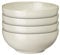 Denby - Linen Cream White Coupe Cereal Bowls Set of 4 - Dishwasher Microwave Safe Crockery - Ceramic Stoneware Tableware Natural Tones - Bowls For Soup