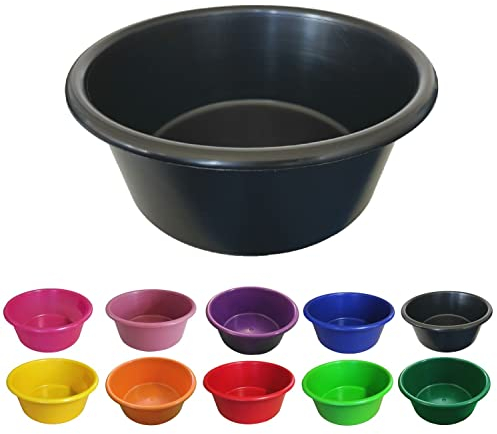 NETPROSHOP Schüssel Müsli Schale 5 Liter auf Wunsch mit Deckel Lebensmittelecht, Farbe:Schwarz