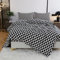 DXHOME Winter Bettwäsche 220x240 Flauschig Kuschelig Kariert Schwarz Weiß Bettwäsche Extra Warm 3teilig Milchfleece Bettwäsche für Jugendliche Mädchen mit Reißverschluss und 2 Kissenbezüge 80x80 cm